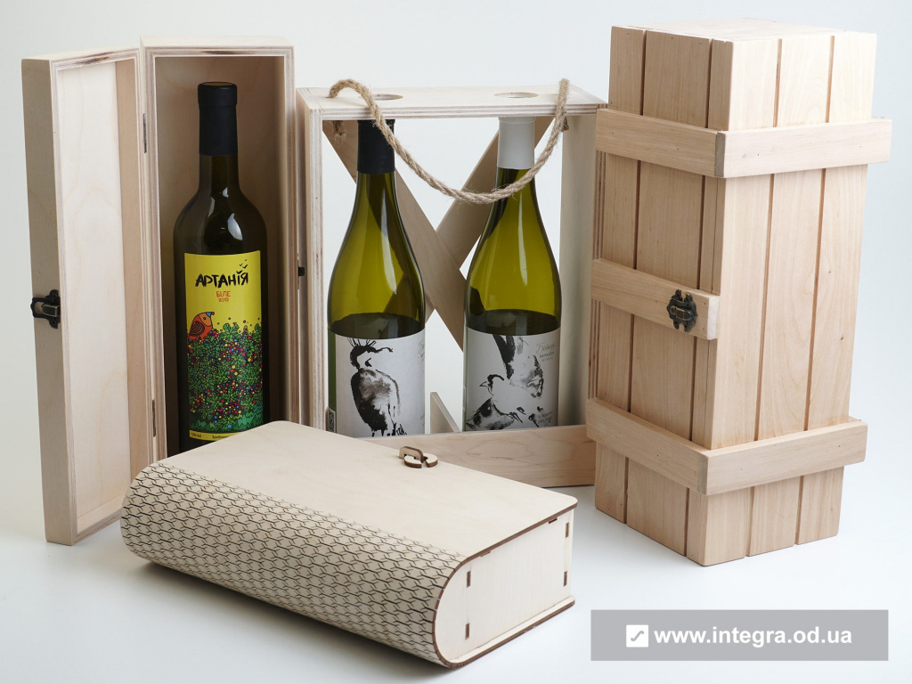 Производство коробок из дерева и фанеры для вина